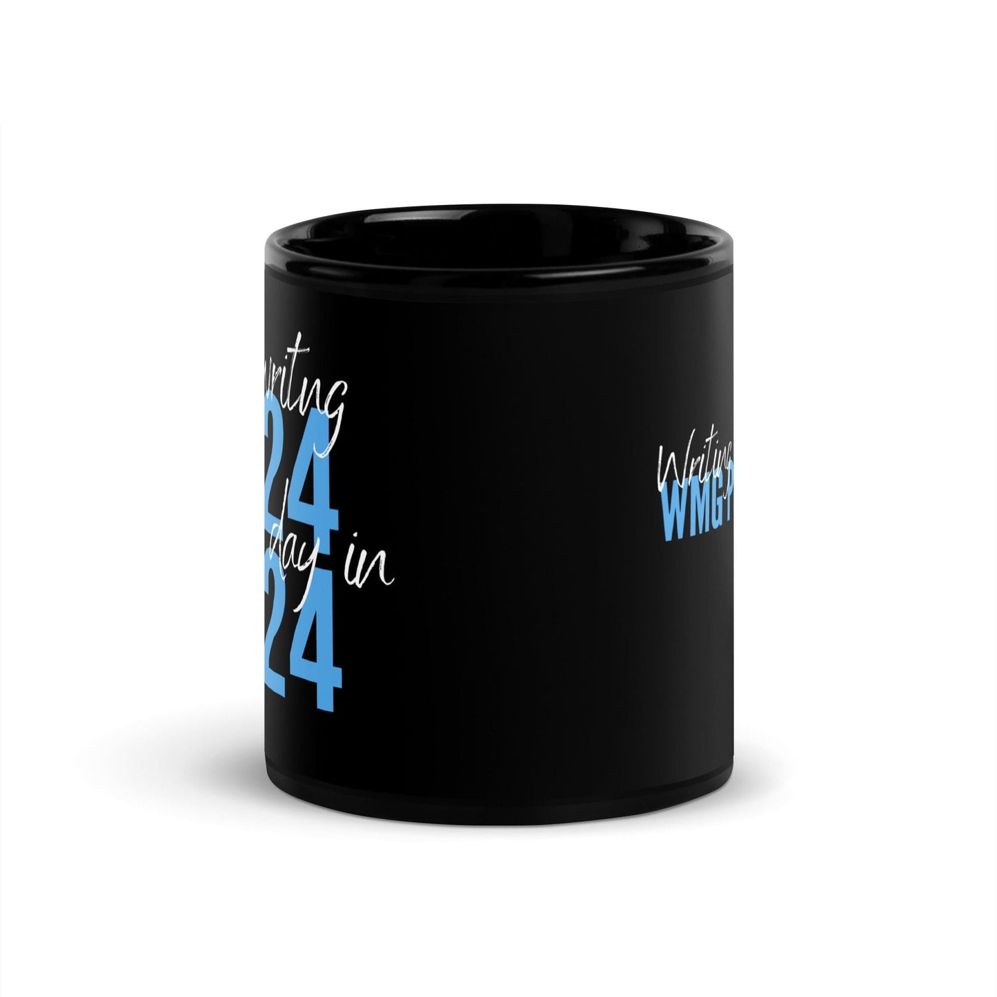 2024 WORDS IN 2024 Black Glossy Mug | WMG Writer Store