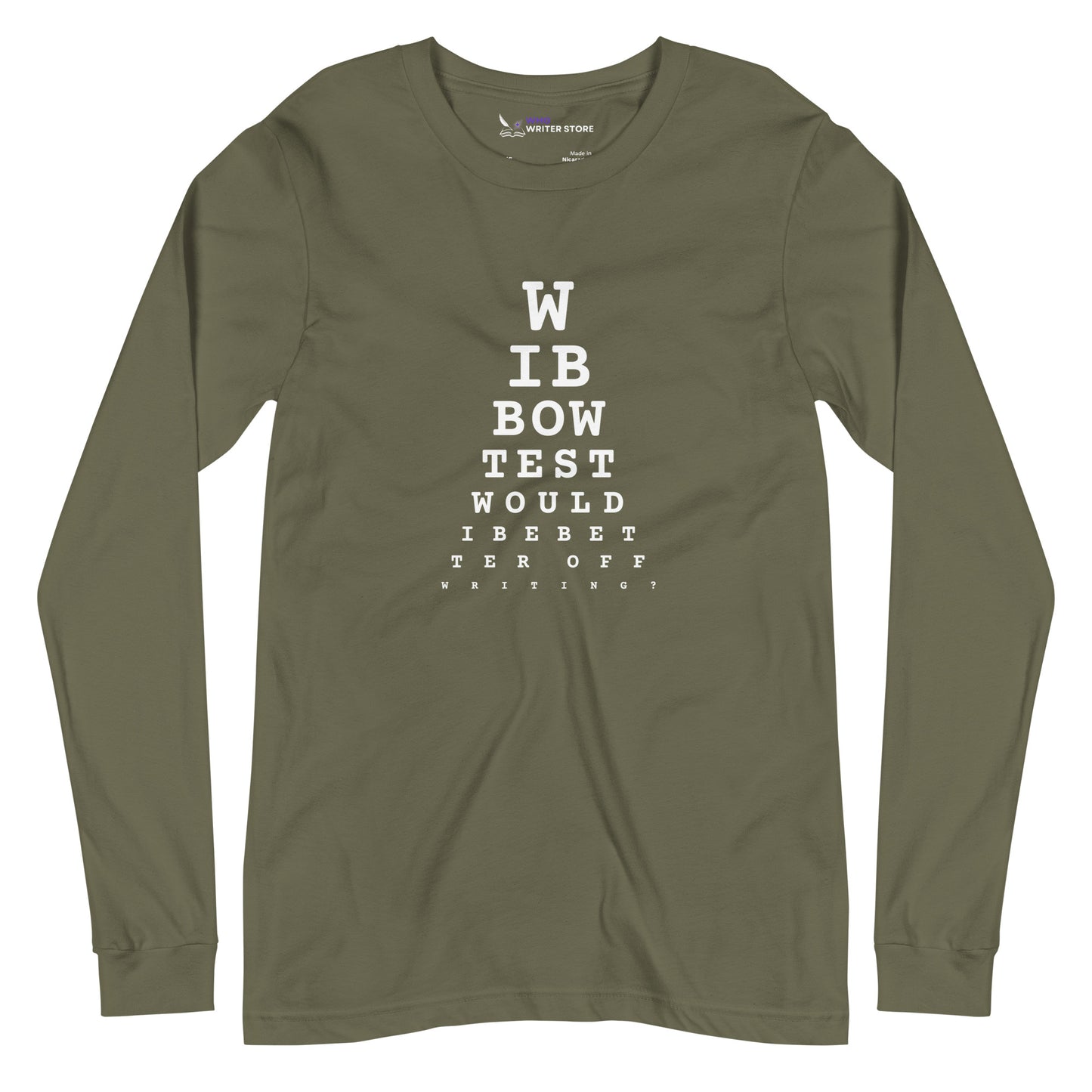 WIBBOW TEST Unisex Long Sleeve Tee | WMG Writer Store